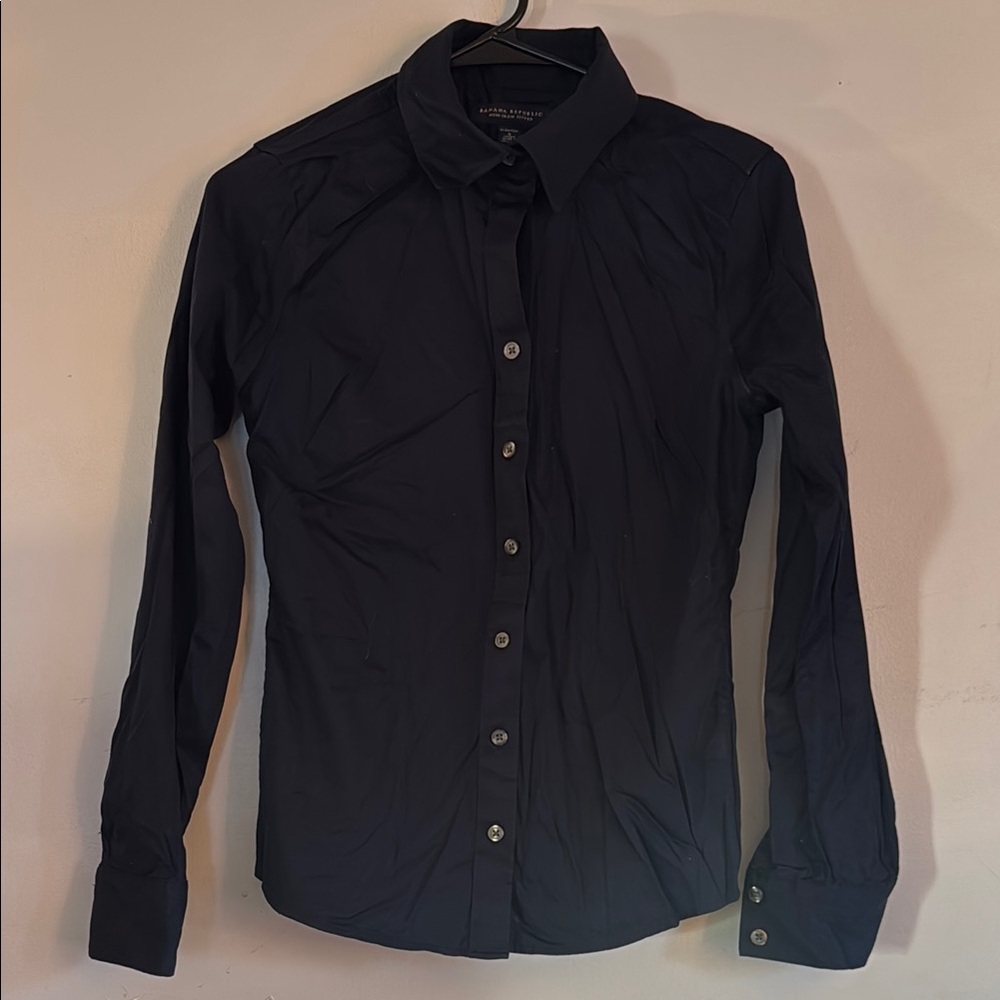 Banana Republic Blue Button Down Shirt with Long Sleeves